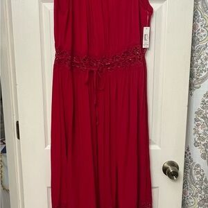 Elegant Red Lace Junior’s Dress